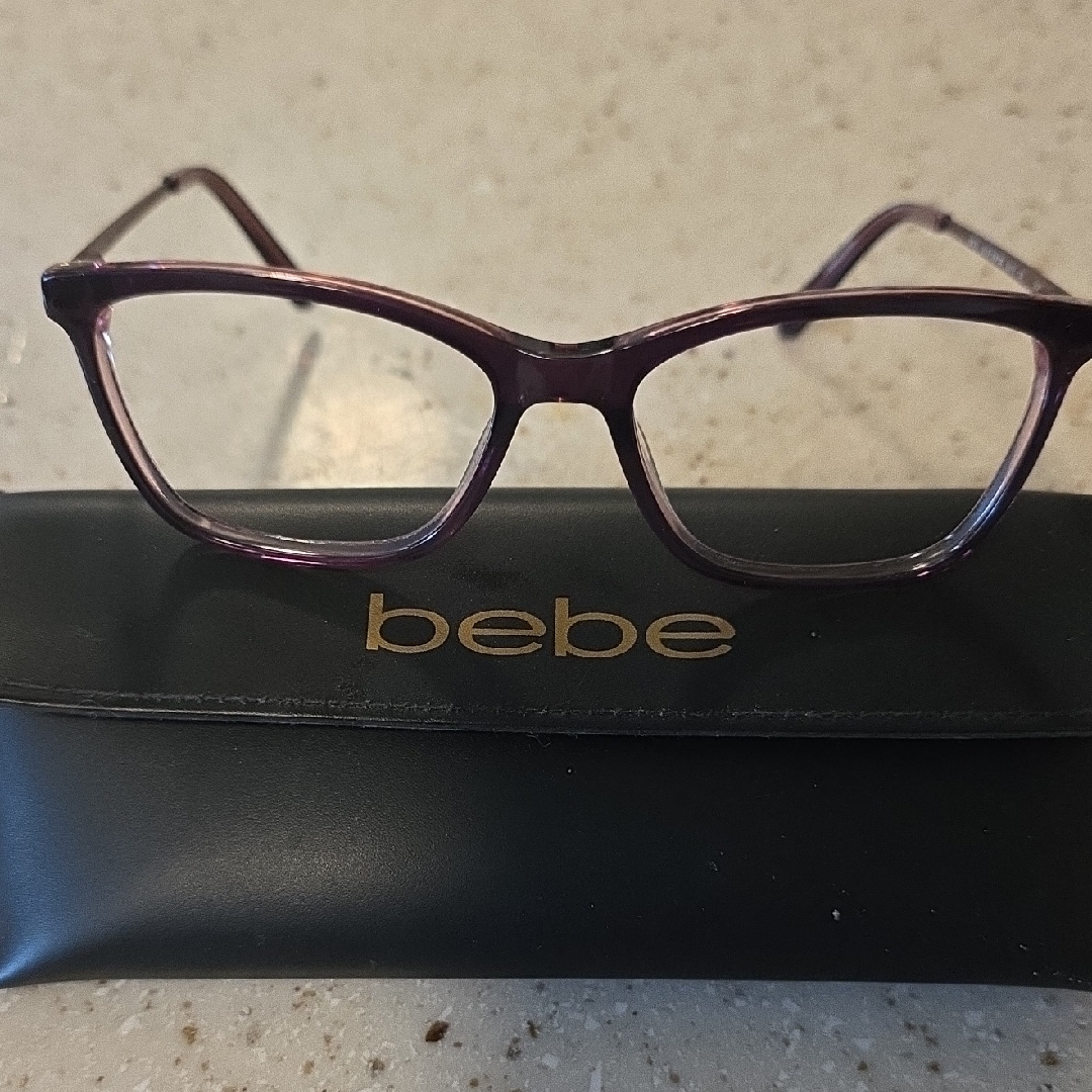 Bebe Purple Cat-Eye Glasses With Sleek Design